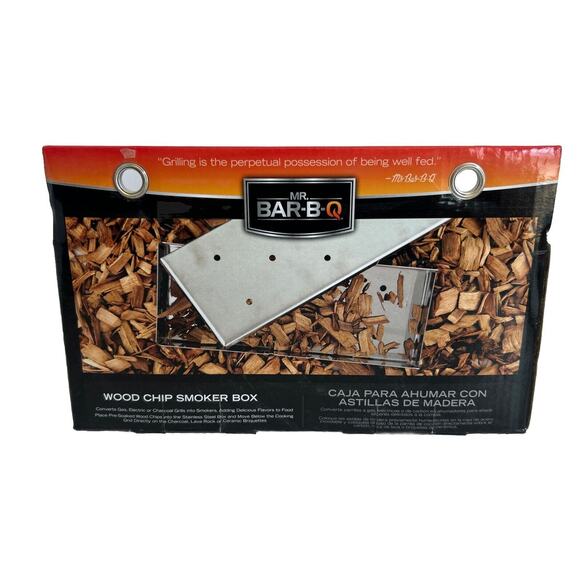 Mr Bar-B-Q Wood Chip Smoker Box for Gas Electric & Charcoal Stainless 02109Y BBQ - Picture 2 of 3